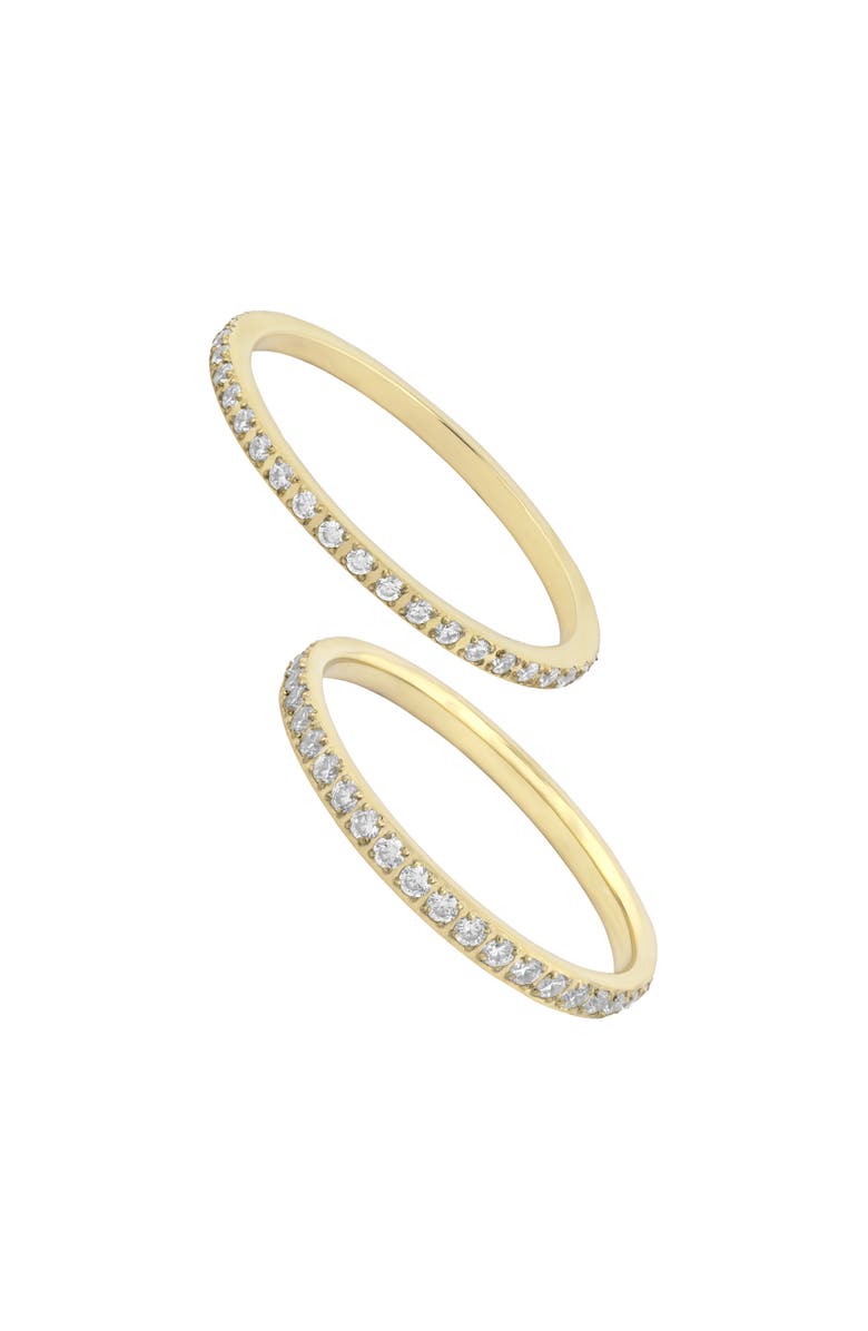 Electric Picks Sloane Water Resistant Set of 2 CZ Rings, Alternate, color, Silver