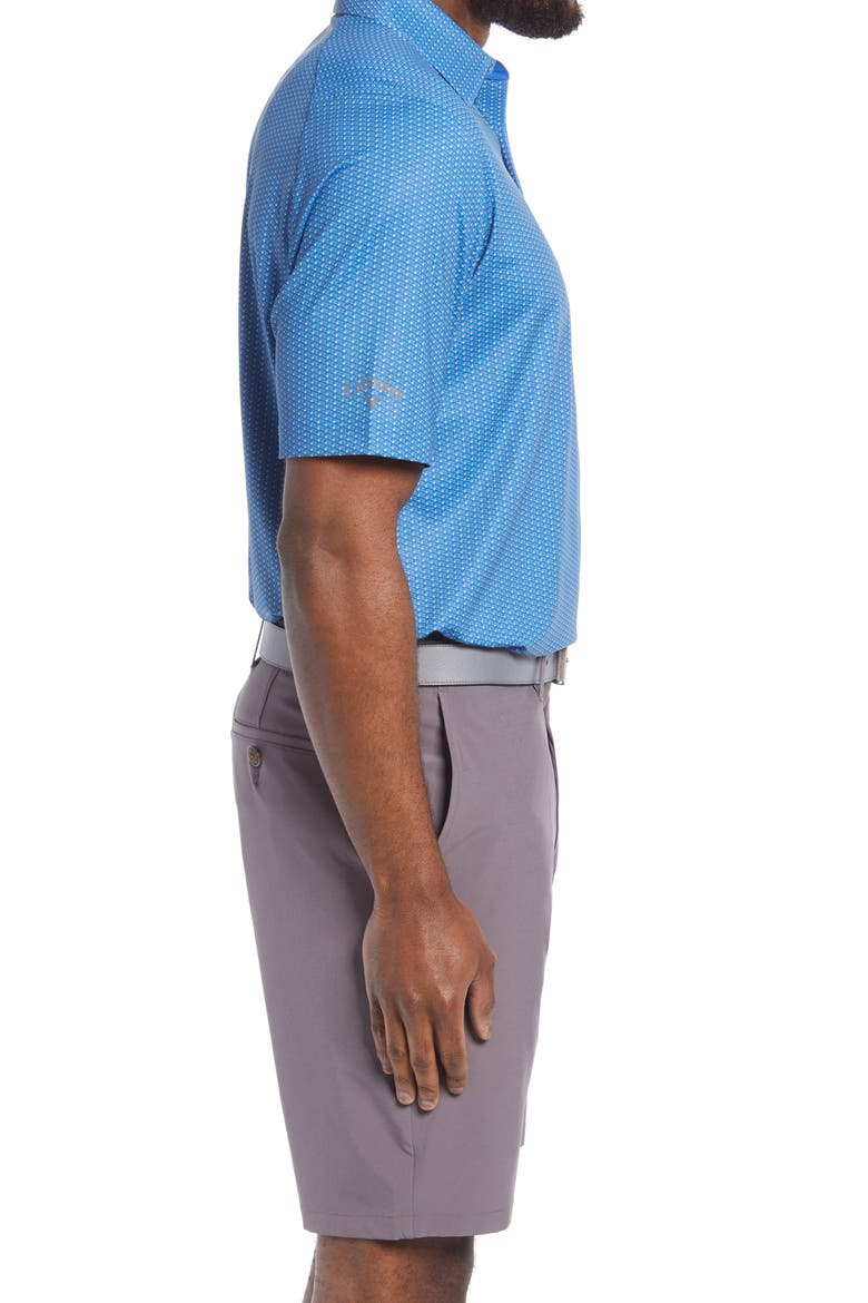 Swing Tech™ Neat Performance Golf Polo, Alternate, color, EGYPTIAN BLUE
