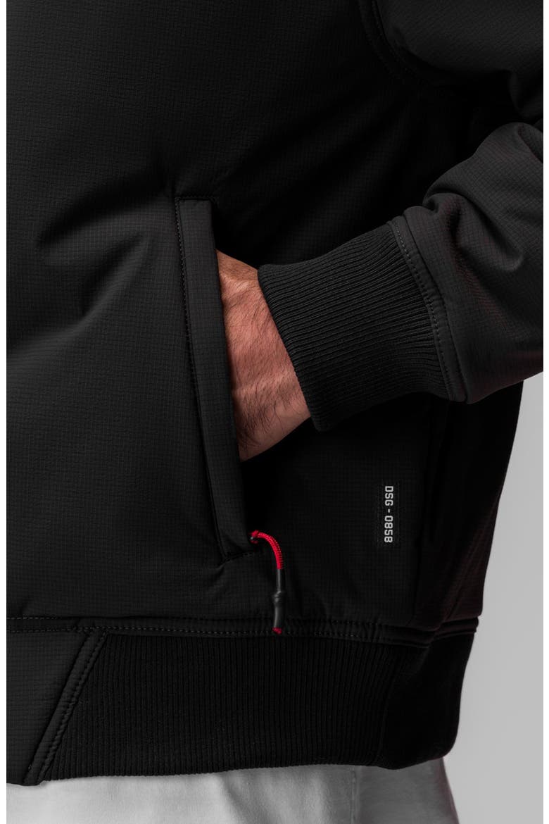 Water Resistant Insulated Bomber Jacket, Alternate, color, BLACK
