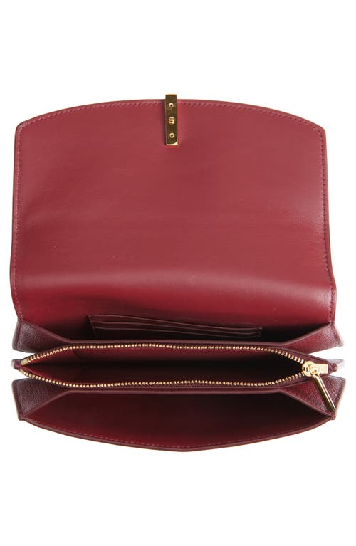 Savette The Florence Leather Clutch In Wine