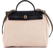 Pre-Owned Hermes Herbag Zip Criss Viking Toile and Leather 31