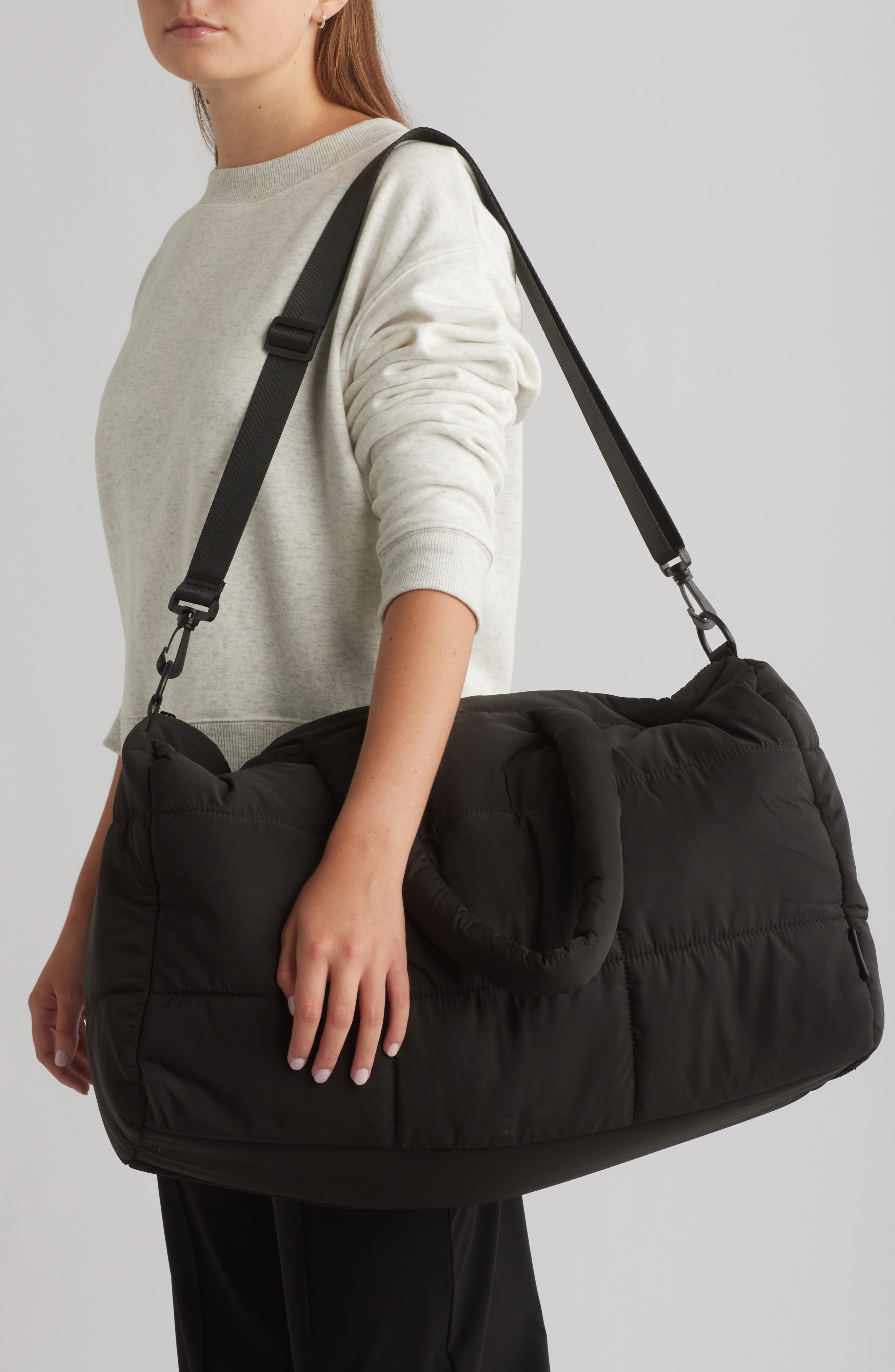 MYTAGALONGS Cloud Duffle Bag, Alternate, color, Black