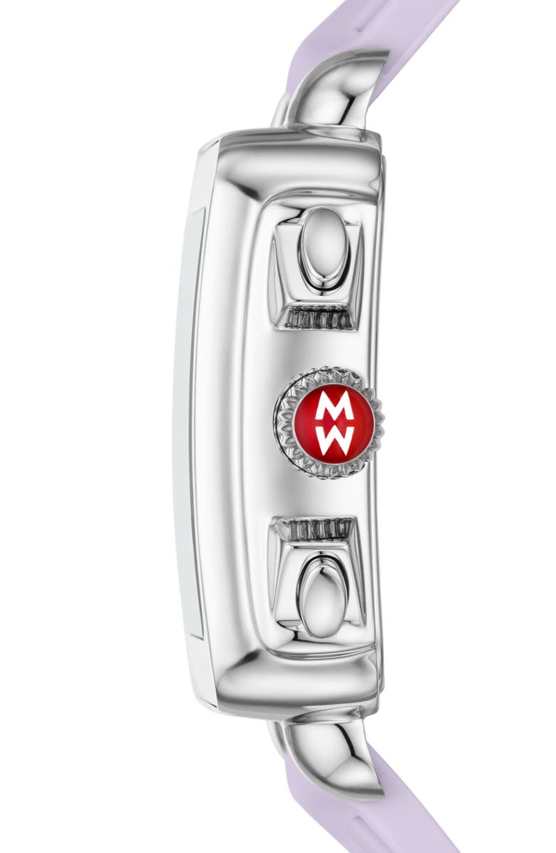 MICHELE Deco Sport Chronograph Silicone Strap Watch Gift Set, 36mm, Alternate, color,