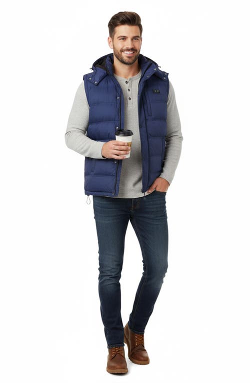 Helios The Heated Coat Helios 2-in-1 Heated Hybrid Coat In Blue