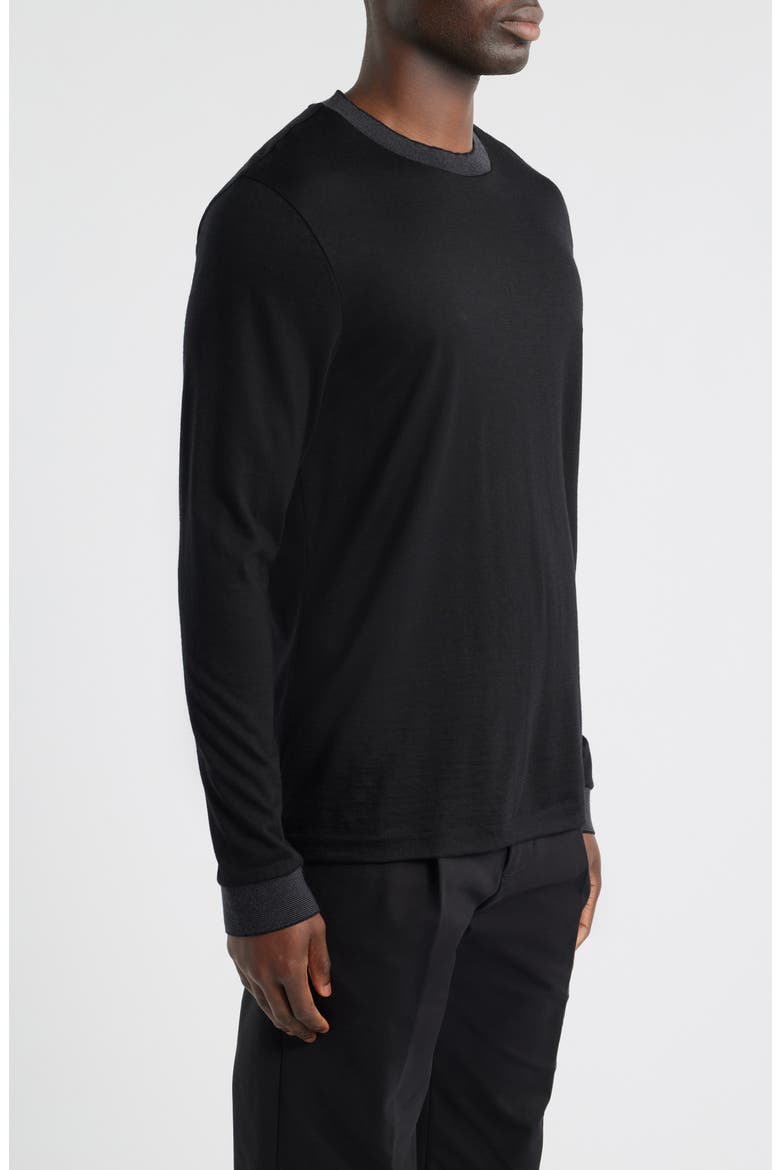 Talley 110 Wool Long Sleeve Pullover, Alternate, color, BLACK
