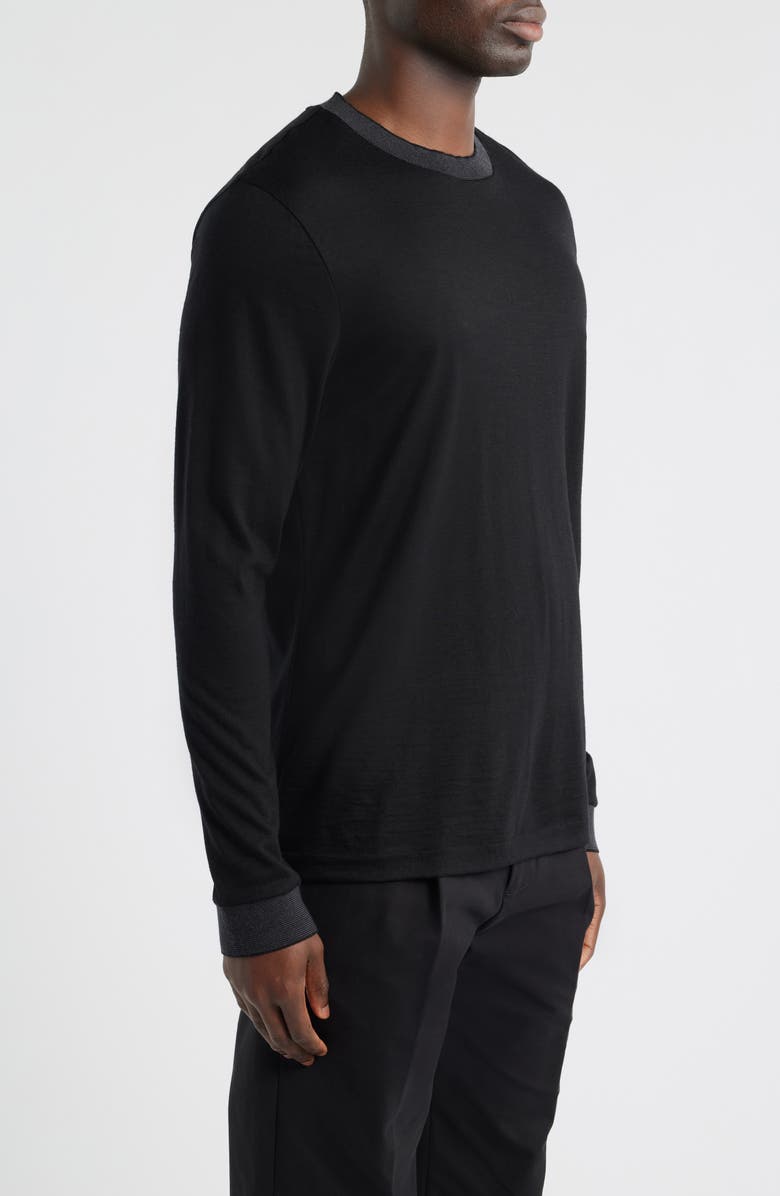 BOSS Talley 110 Wool Long Sleeve Pullover, Alternate, color, Black