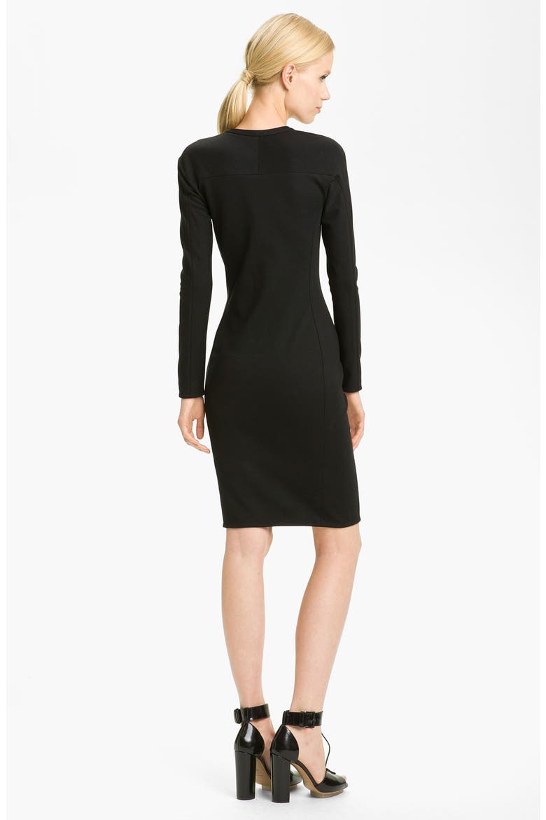 Shadow Stripe Ponte Knit Dress, Alternate, color, ANTIQUE WHITE