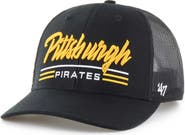 '47 Men's '47 Black Pittsburgh Pirates Garner Trucker Adjustable Hat
