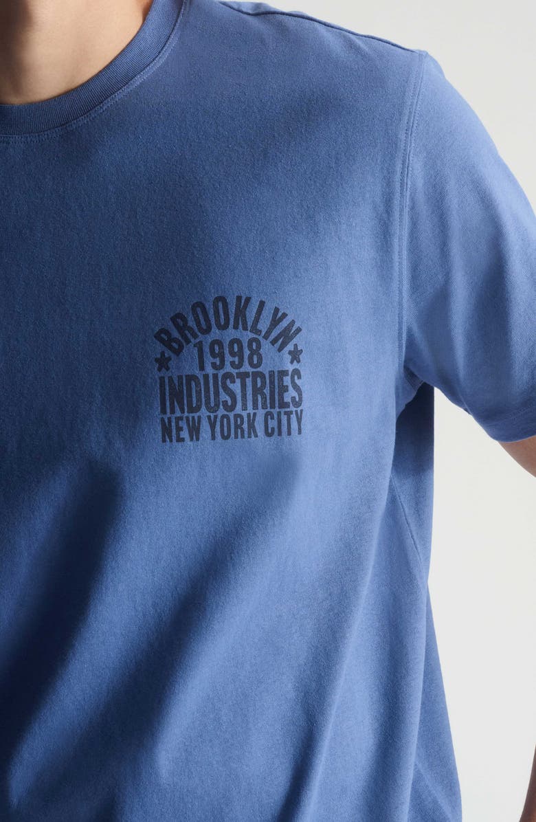 Brooklyn Industries Relaxed Vintage Graphic T-Shirt, Alternate, color, Bijou Blue