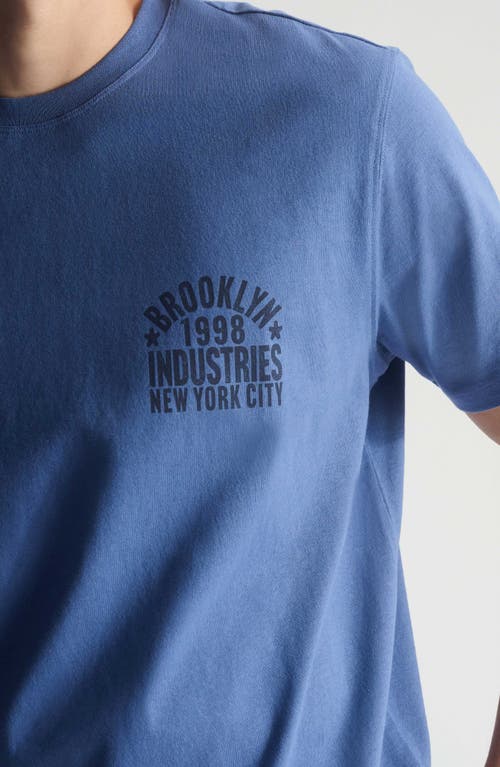 Brooklyn Industries Relaxed Vintage Graphic T-shirt In Blue