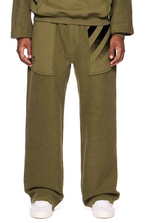 Reverse Knit Wide Leg Sweatpants