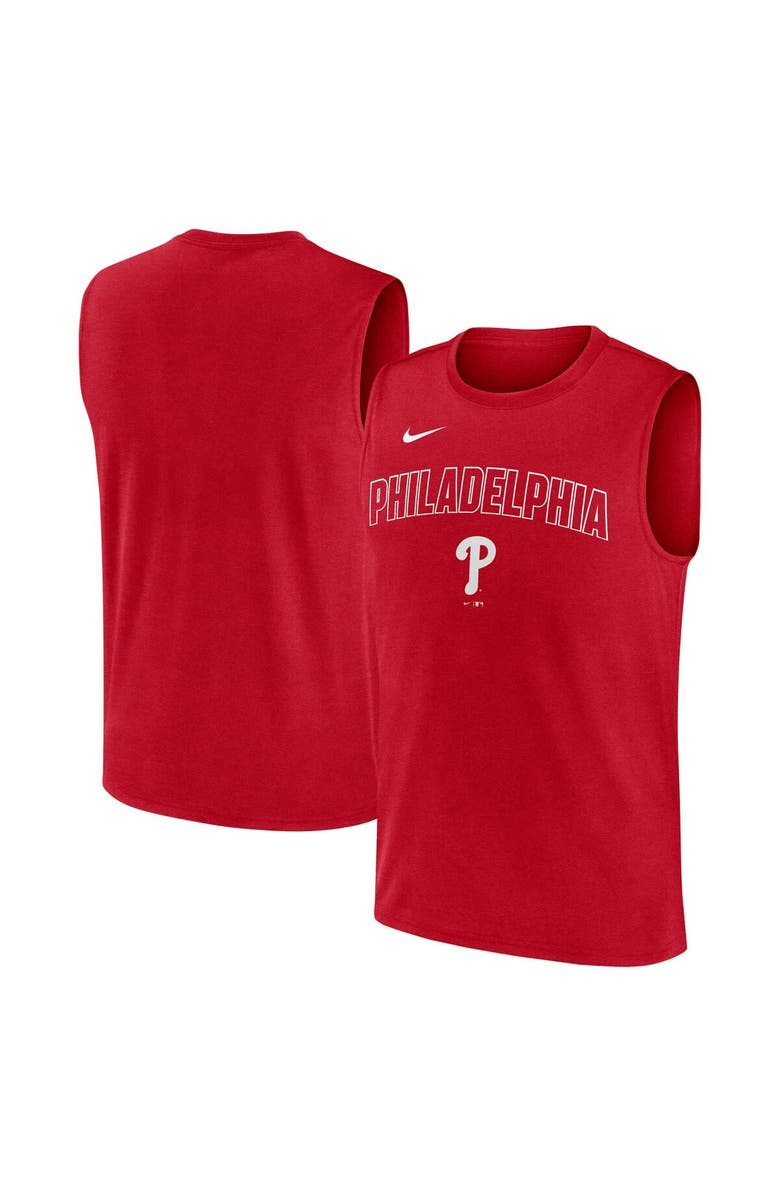 Nike Men's Nike Red Philadelphia Phillies Knockout Performance Muscle Tank Top, Main, color, Red