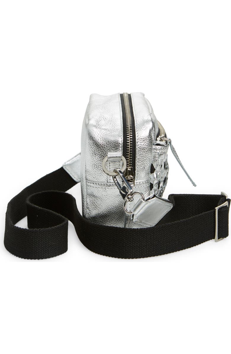 Topshop Lola Woven Leather Crossbody Bag, Alternate, color,