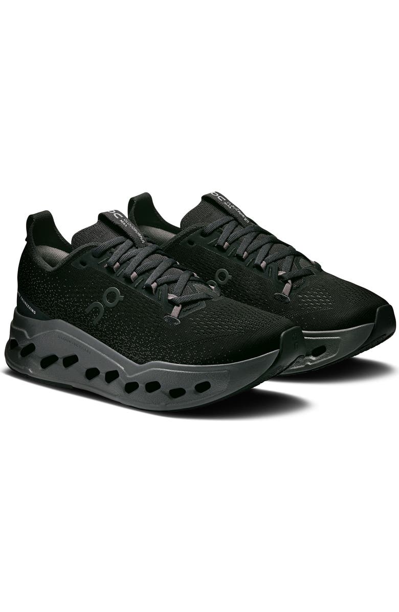 On Cloudsurfer Max Running Sneaker, Alternate, color, Black/ Eclipse
