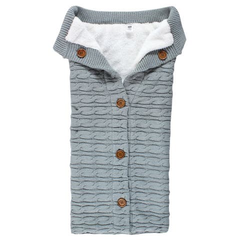 Plush Knitted Fluffy Stroller & Lounge Baby Snuggle Wrap