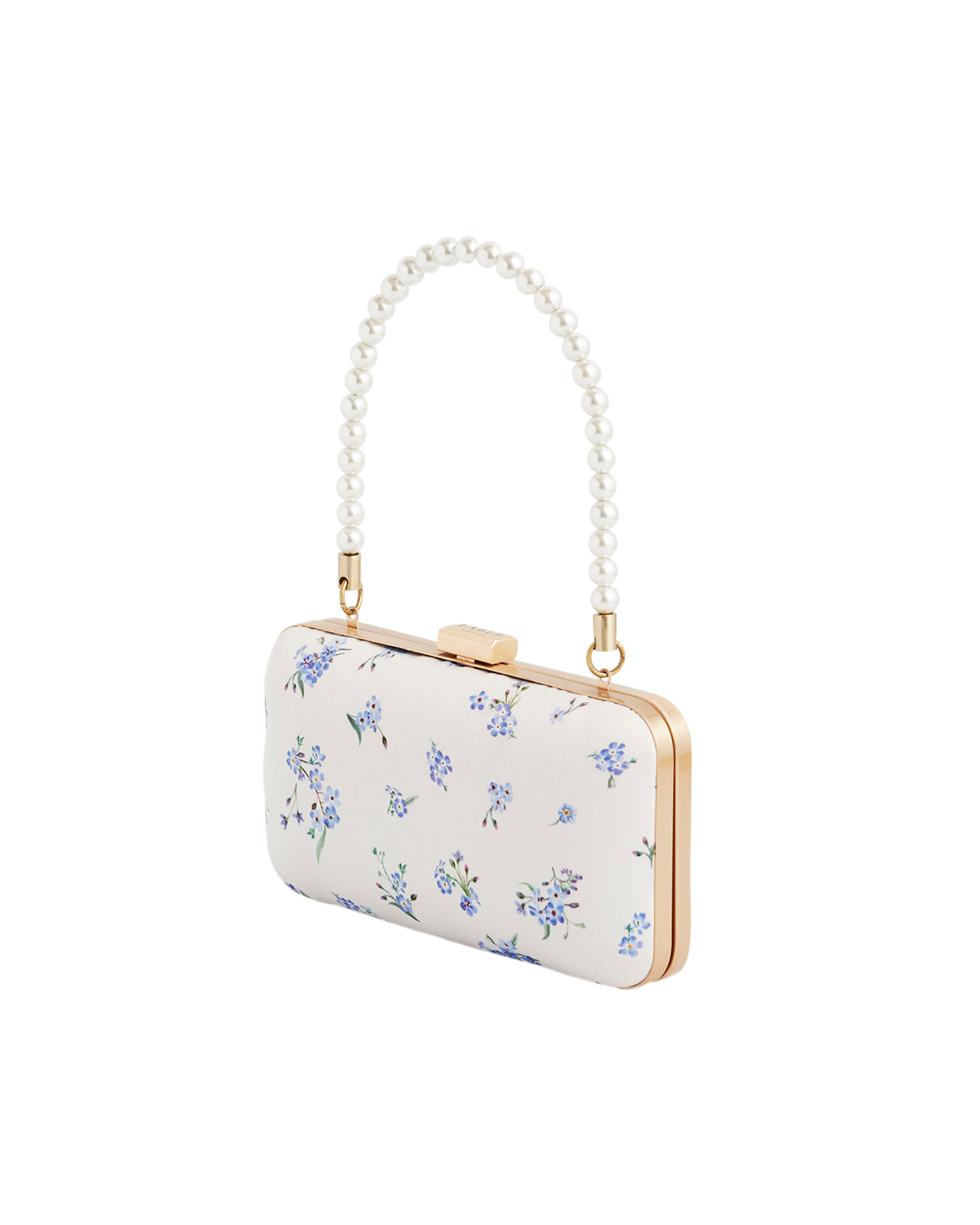 Fable England Forget Me Not Pearl Handle Clutch, Alternate, color, Light Beige