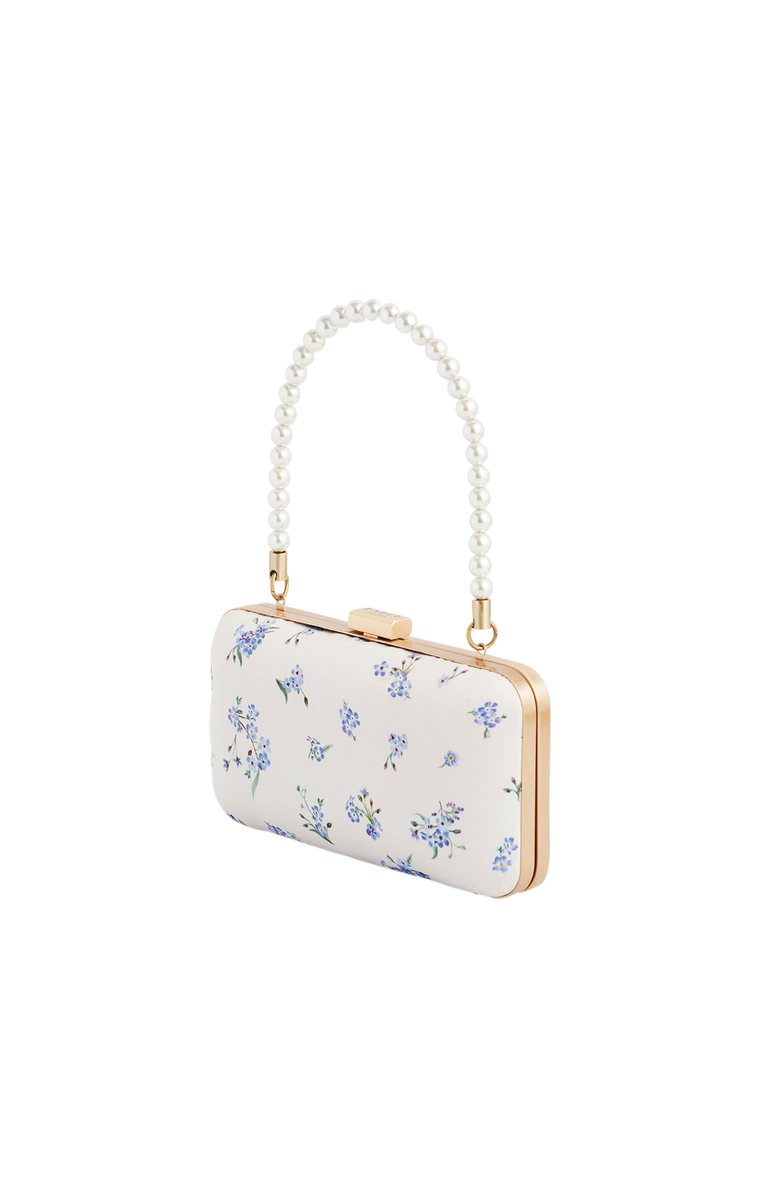 Fable England Forget Me Not Pearl Handle Clutch, Alternate, color, Light Beige