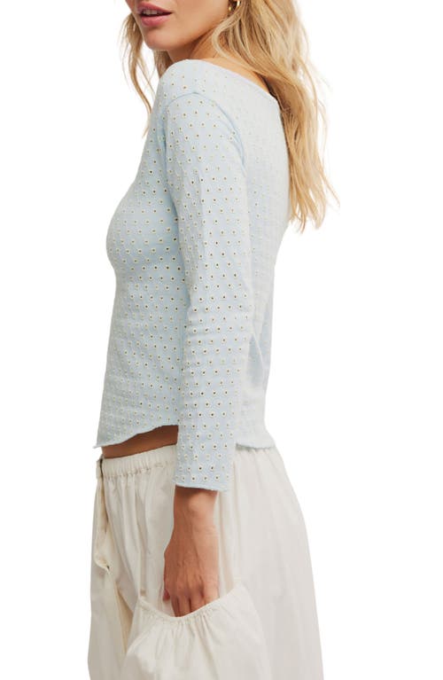 Free People Gia Eyelet Embroidered Off The Shoulder Top In Multi