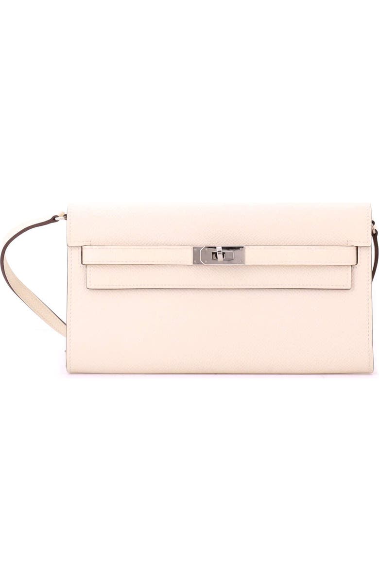 Pre-Owned Hermes Kelly To Go Wallet Verso Epsom, Main, color, Verso - Nata/Jaune Poussin