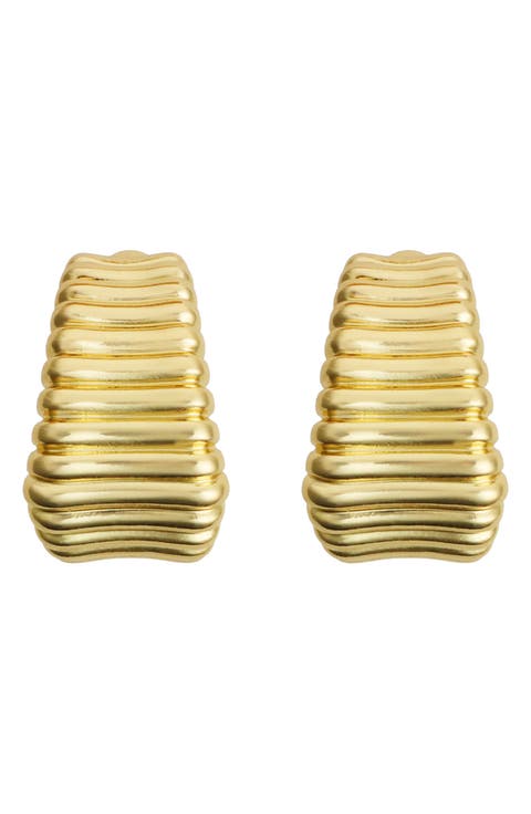 Ridged Hoop Earrings