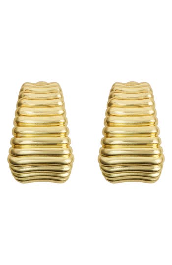 Panacea Ridged Hoop Earrings