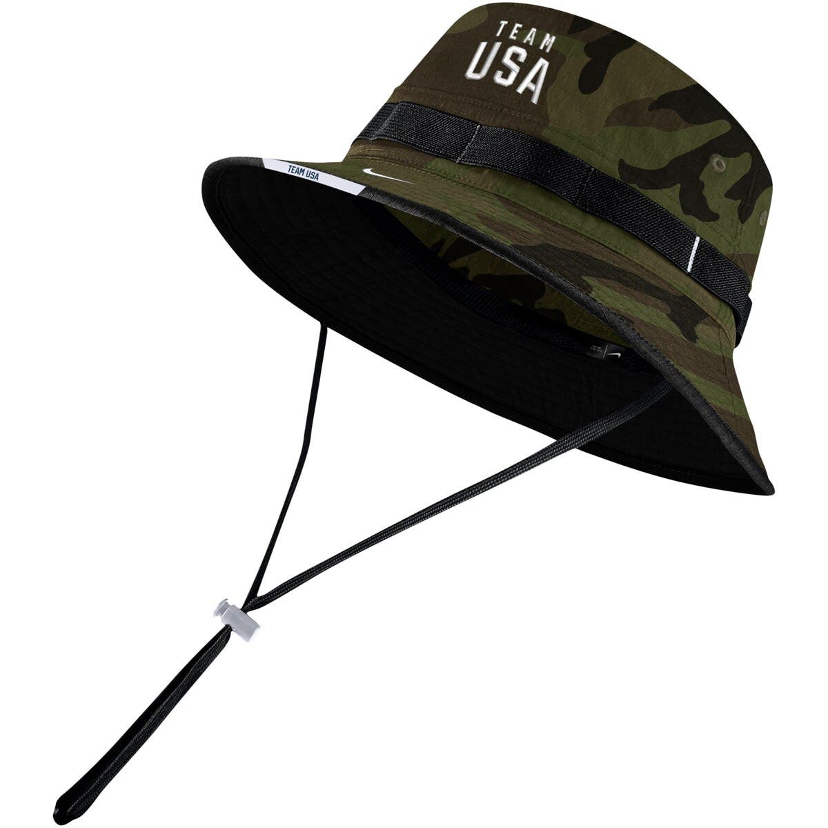 nike men's sportswear branded sideline camo bucket hat