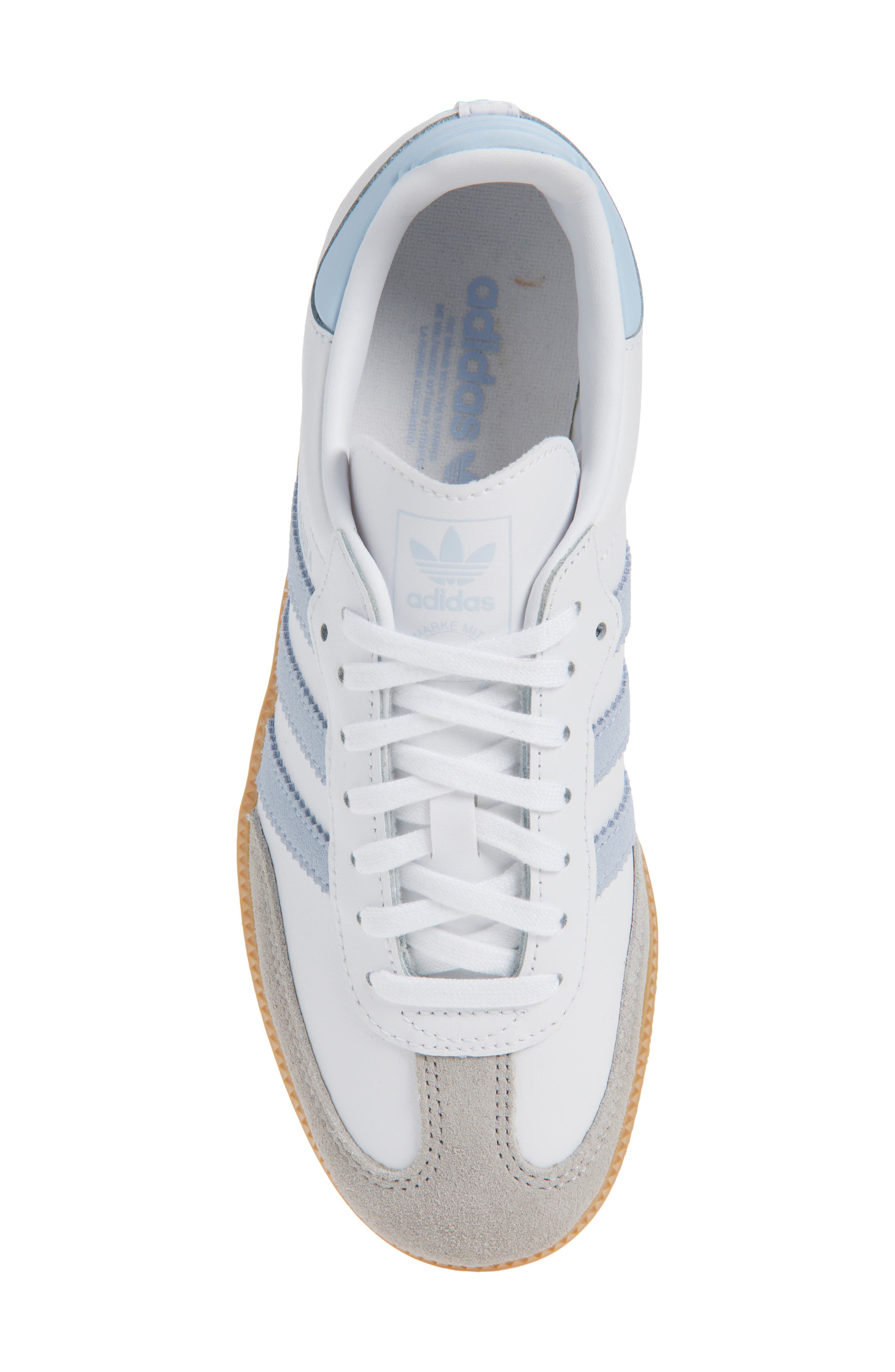 Kids' Samba Sneaker, Alternate, color, WHITE/ CRYSTAL SKY/ GUM