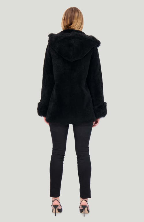 Gorski Sheared Cashmere Goat Parka In Black