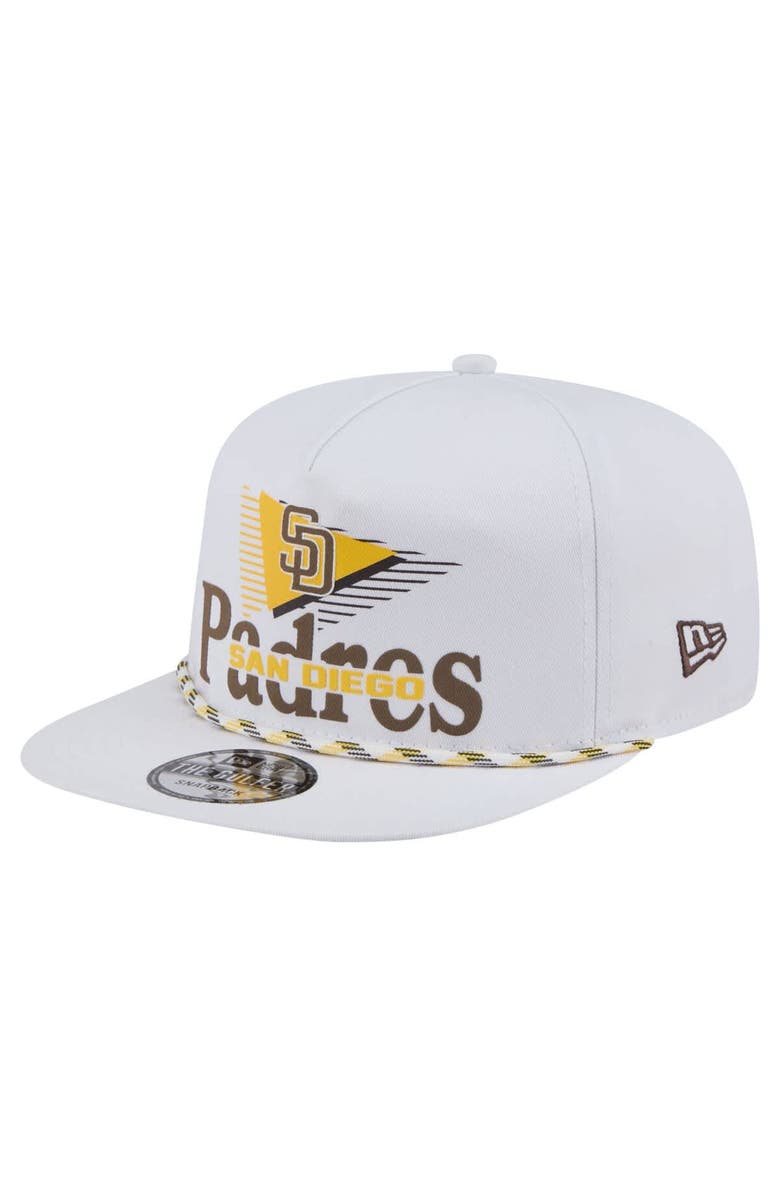 New Era Men's New Era White San Diego Padres Collide Golfer Snapback Hat, Main, color, White