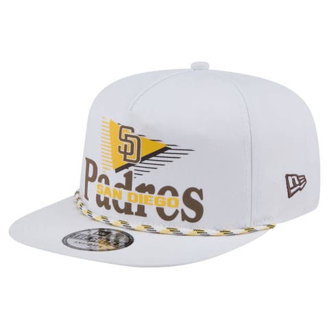 Men's New Era  White San Diego Padres Collide Golfer Snapback Hat