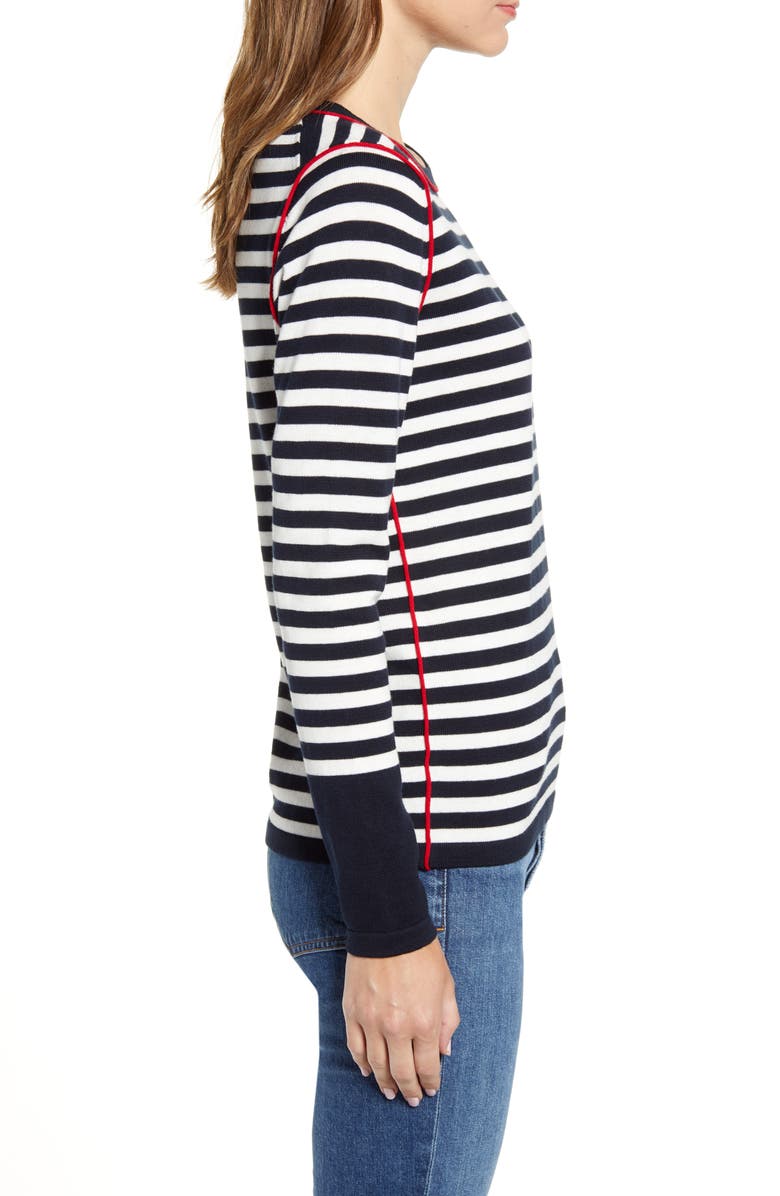 Tommy Hilfiger Stripe Crewneck Sweater, Alternate, color, 