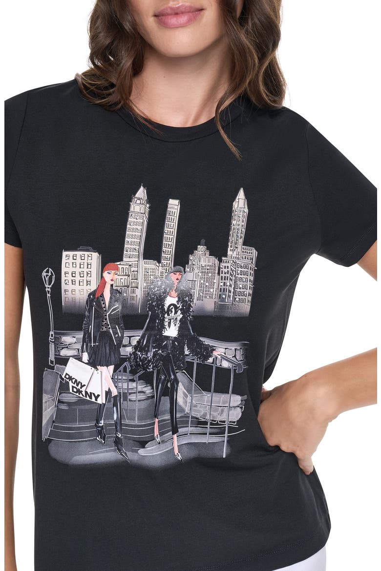 Central Park Steps Graphic T-Shirt, Alternate, color, BLACK