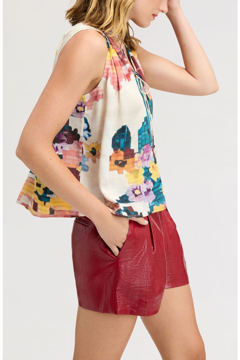 Floral Tie Front Blouse, Alternate, color, MENSWEAR FLORAL