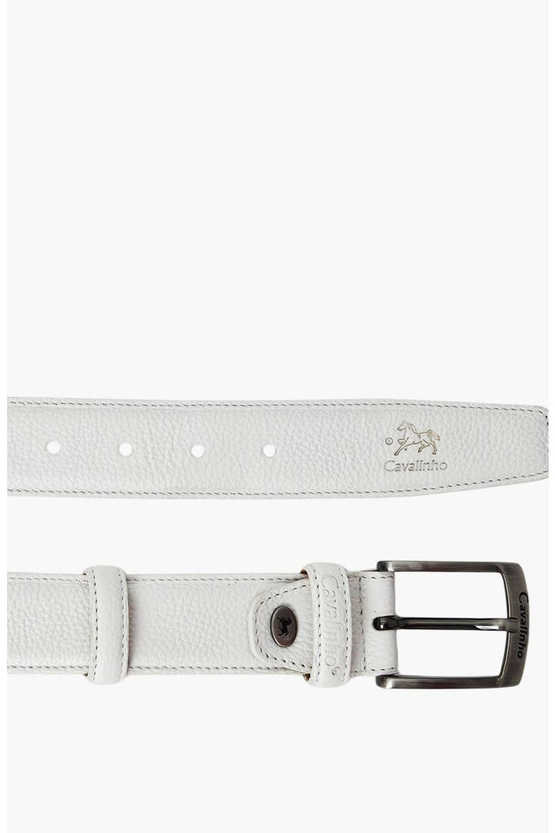 Classic 505 Smooth Leather Belt, Alternate, color, White