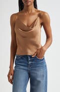 L'AGENCE Calista Cowl Neck Satin Camisole