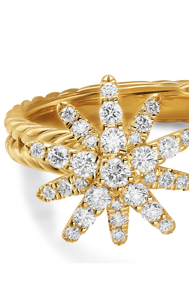 David Yurman Starburst Pavé Diamond Ring, Alternate, color, Gold