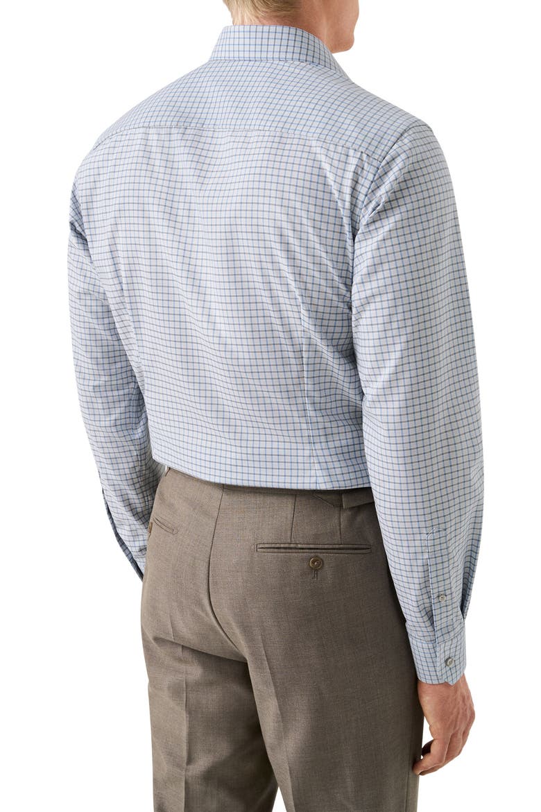 Contemporary Fit Check Cotton Dress Shirt, Alternate, color, DARK BLUE