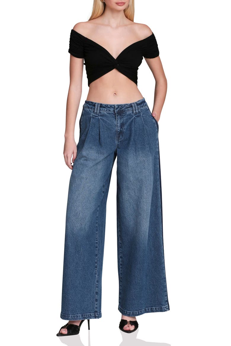 Wide Leg Jeans, Alternate, color, DARK BLUE WASH