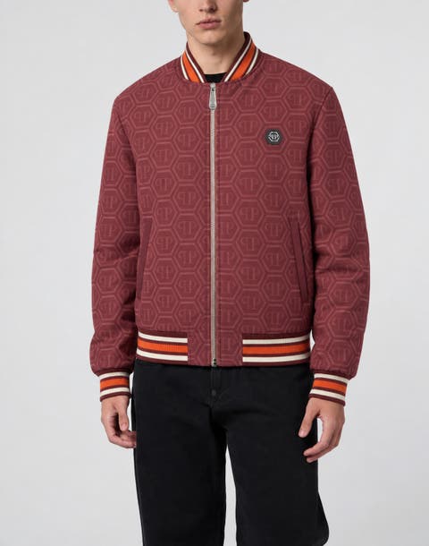 Nylon Bomber All-Over Monogram Men