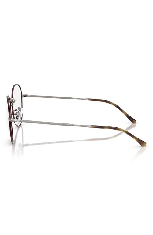 Ray Ban Ray-ban 49mm Round Optical Glasses In Dark Havana