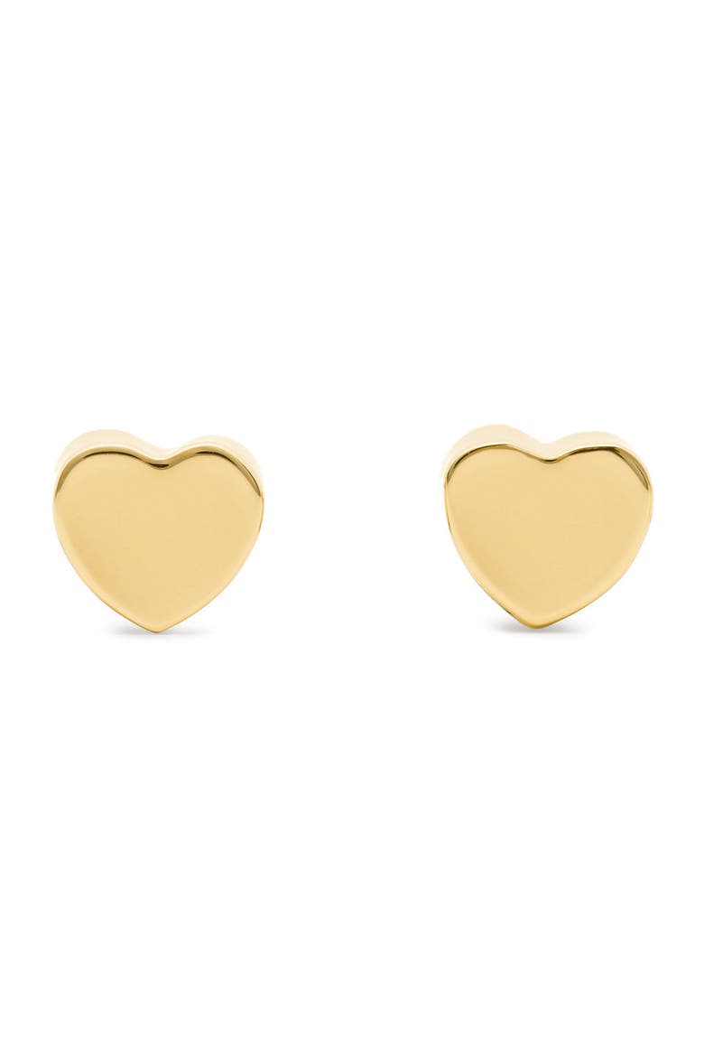 heart stud earrings, Main, color, GOLD