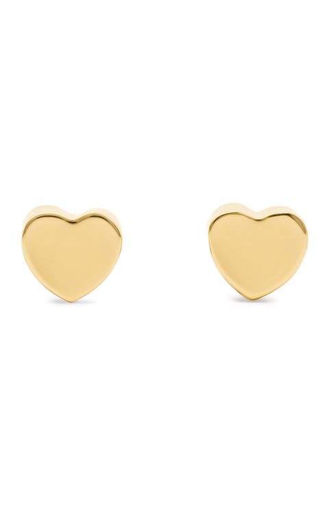 heart stud earrings