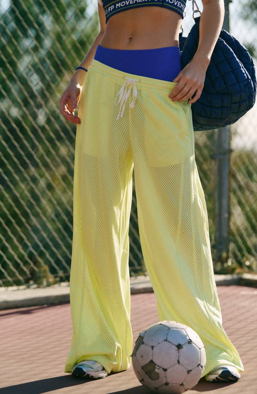 FREE PEOPLE FREE PEOPLE FP MOVEMENT OVERTIME WIDE LEG MESH PANTS 