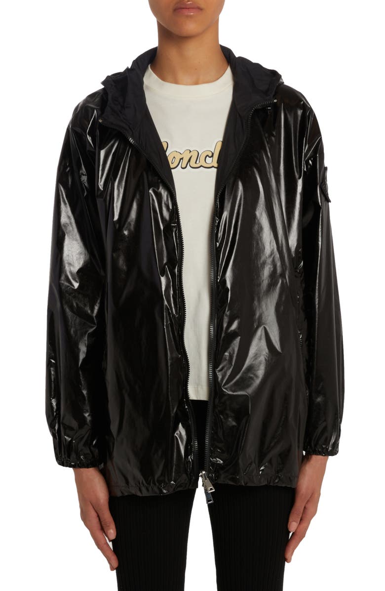 Moncler Jubba Glossy Nylon Hooded Jacket, Main, color, 