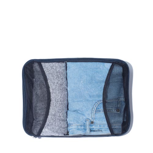Baggallini 2 Medium / 1 Large Compression Packing Cubes Travel Set In French Navy