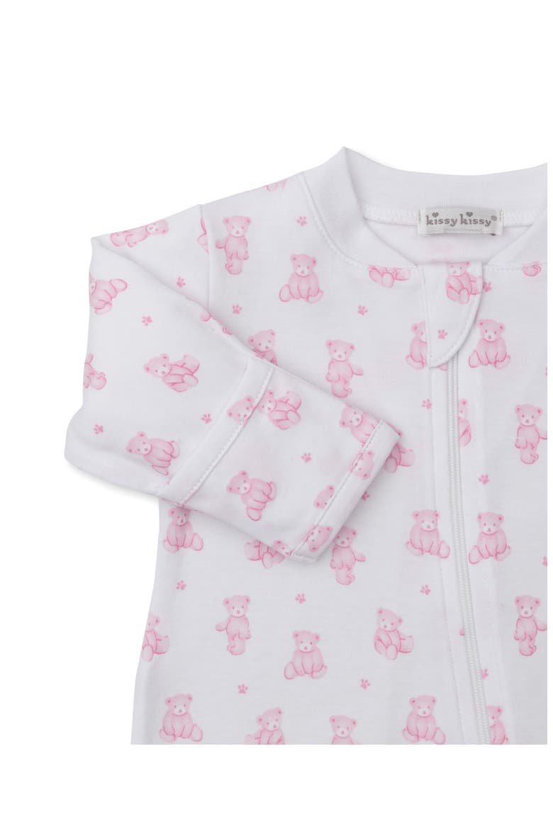 Print Pima Cotton Footie Baby), Alternate, color, PINK