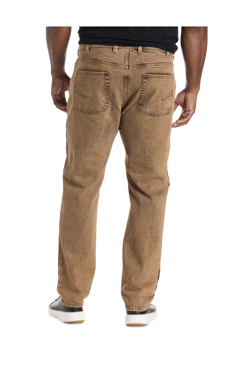 True Nation by DXL Big & Tall Overdye Tapered-Fit Jeans, Alternate, color, Psychedelic Tan