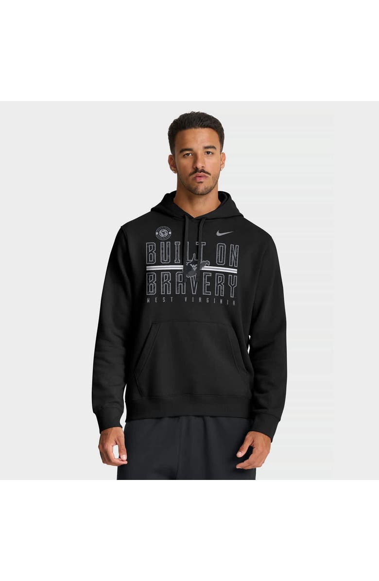 Nike Men's Nike Black West Virginia Mountaineers Built on Bravery Club Fleece Hoodie, Main, color, Black
