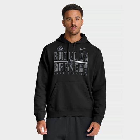 Men's Nike Black West Virginia Mountaineers Built on Bravery Club Fleece Hoodie