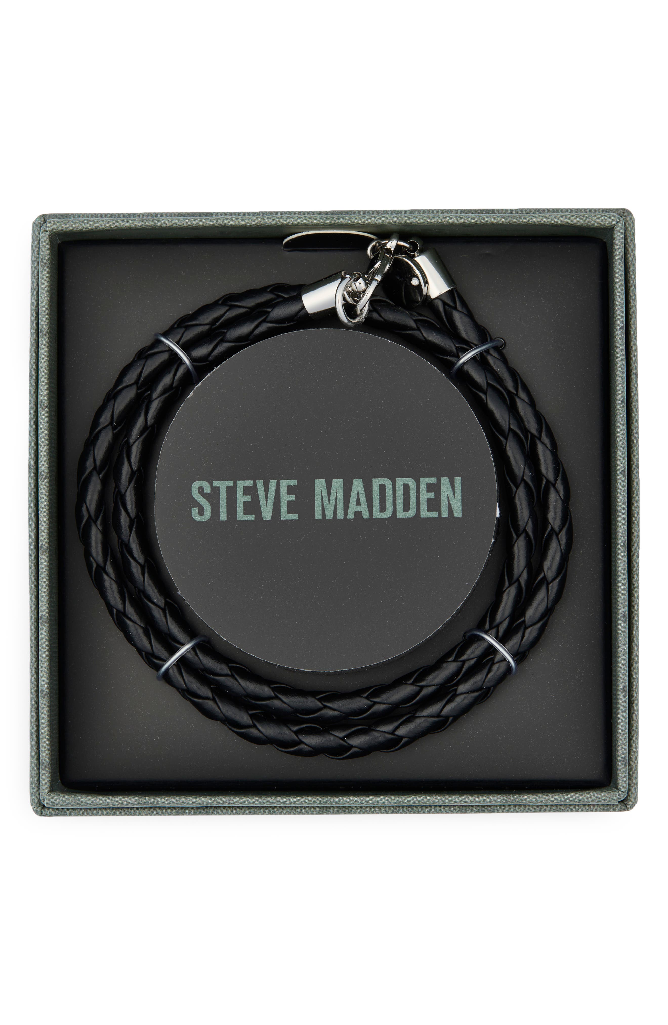 Steve Madden Men's Braided Wrap Bracelet